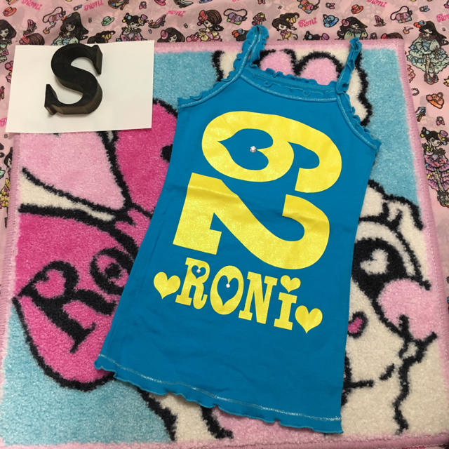 RONI(ロニィ)の新品★サンプルRONI★ブルーキャミソール★S キッズ/ベビー/マタニティのキッズ服女の子用(90cm~)(その他)の商品写真