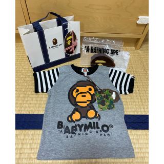 アベイシングエイプ(A BATHING APE)の値下げ☆【新品未使用】BABY MILO キッズTシャツ　100サイズ(Tシャツ/カットソー)