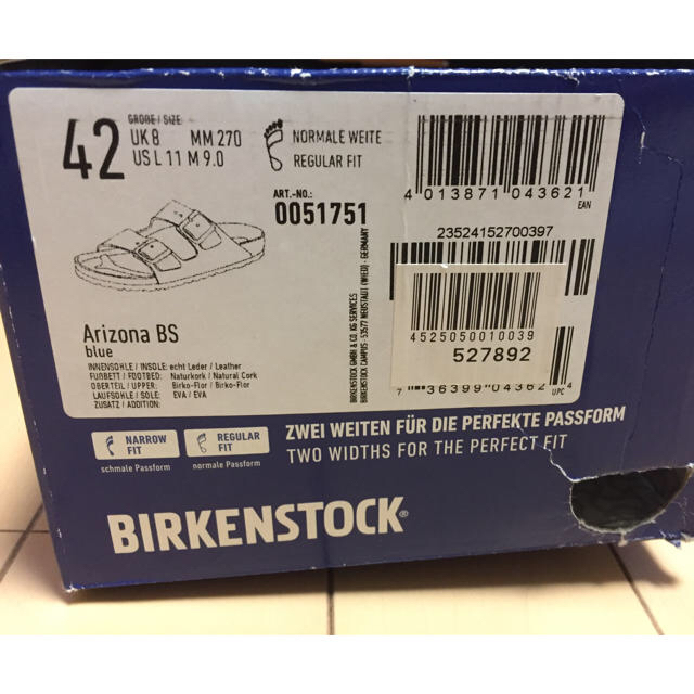 BIRKENSTOCK(ビルケンシュトック)のビルケンシュトック☆アリゾナ42/27.0cm☆BIRKENSTOCK紺BLUE メンズの靴/シューズ(サンダル)の商品写真