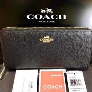 コーチ(COACH)のプレゼントにも❤️新品コーチ正規品スロクズレインレザー ラウンドファスナー長財布(長財布)