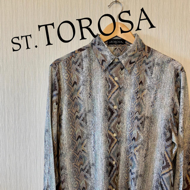 【古着】st.TOROSA セントトロサ 柄シャツ 90s レトロ アート メンズのトップス(シャツ)の商品写真