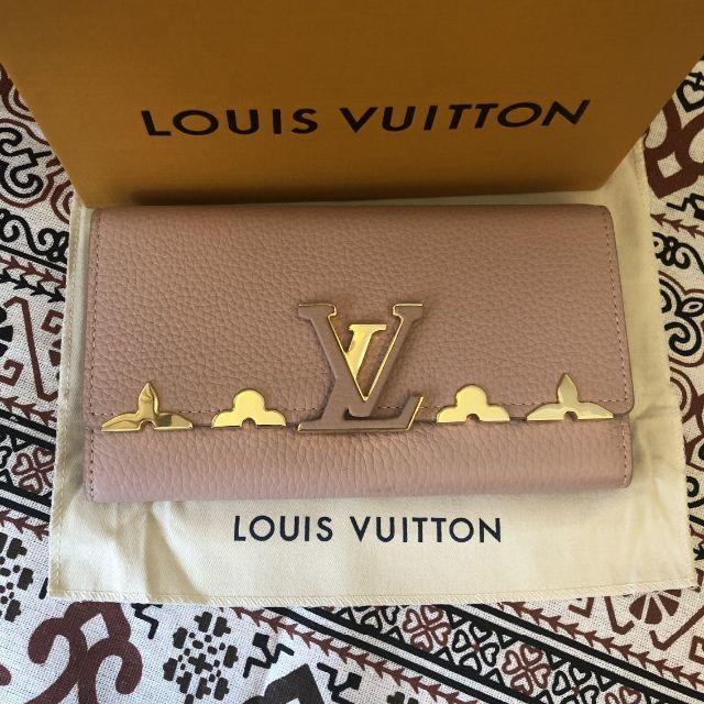 LOUIS VUITTON(ルイヴィトン)のルイヴィトン　ポルトフォイユ カプシーヌ 二つ折り長財布 レザー マグノリア レディースのファッション小物(財布)の商品写真