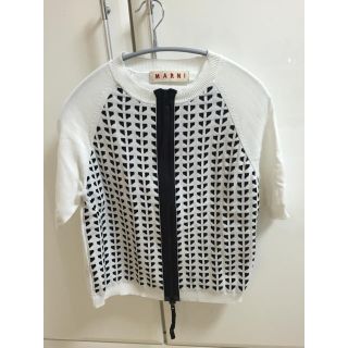 マルニ(Marni)のMARNI 半袖ニットカーディガン(カーディガン)