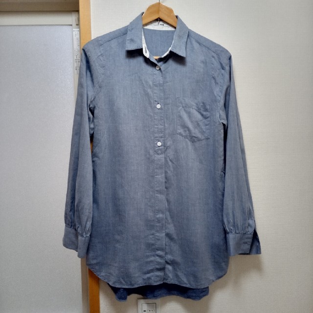 UNDER BAR RAW.(アンダーバーロウ)のUNDER  BAR  RAW　ロング　シャツ　F レディースのトップス(シャツ/ブラウス(長袖/七分))の商品写真