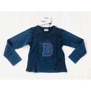 ドルチェアンドガッバーナ(DOLCE&GABBANA)の【新品】ドルチェアンドガッパーナ　ロングTシャツ　ネイビー　110(Tシャツ/カットソー)