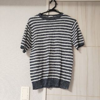 ジーユー(GU)のサマーニット　コットンニット　半袖ニット(Tシャツ(半袖/袖なし))