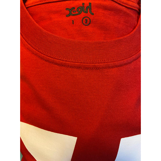 X-girl(エックスガール)のエックスガール　X-girl  ビッグシルエット　Tシャツ　レッド　赤 レディースのトップス(Tシャツ(半袖/袖なし))の商品写真