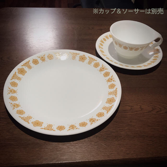 CORELLE(コレール)のコレール バタフライゴールド プレート6枚セット インテリア/住まい/日用品のキッチン/食器(食器)の商品写真