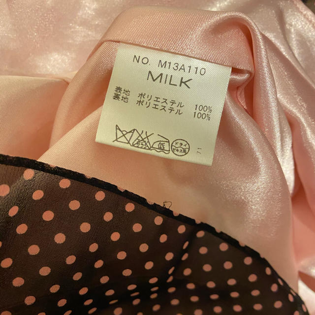 MILK(ミルク)のMILK　袖なし　ピンク　ワンピース レディースのワンピース(ひざ丈ワンピース)の商品写真