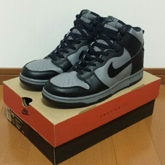 NIKE(ナイキ)の1999 NIKE DUNK HIGH LE (灰×黒)US10.5 メンズの靴/シューズ(スニーカー)の商品写真