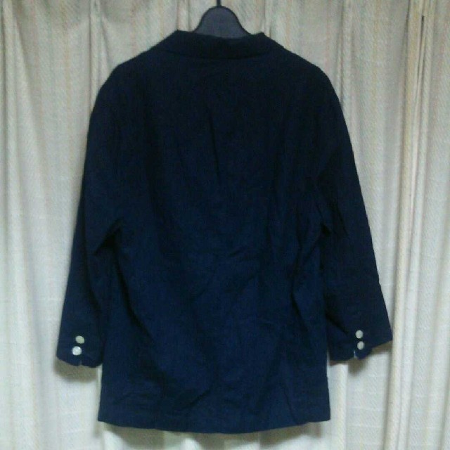 RAGEBLUE(レイジブルー)のRAGEBLUE ２Ｂ テーラードジャケット  Ｌサイズ 濃紺 麻 レイジブルー メンズのジャケット/アウター(テーラードジャケット)の商品写真