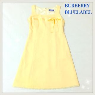 バーバリー(BURBERRY)のバーバリー♡春イエローワンピース(ひざ丈ワンピース)