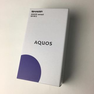 アクオス(AQUOS)のAQUOS sense3 SH-M12 ブラック★SIMフリー(スマートフォン本体)