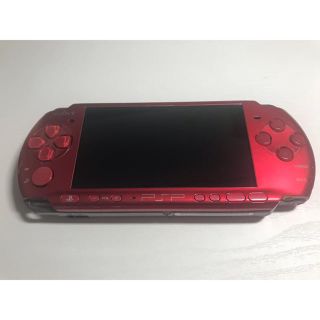 プレイステーションポータブル(PlayStation Portable)のPSP 3000 本体 ラディアント・レッド ジャンク(携帯用ゲーム機本体)