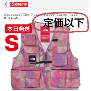 シュプリーム(Supreme)のsupremeノースフェイス　カーゴベスト　マルチカラー　S(ベスト)