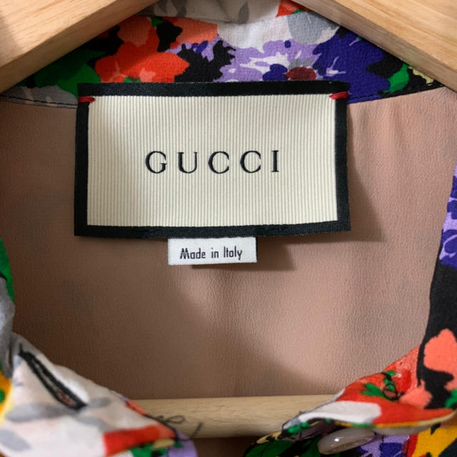 Gucci G-DRAGON 着用の通販 by マカロニ's shop｜グッチならラクマ - GUCCI ワイルドフラワー 花柄シルクシャツ 低価在庫