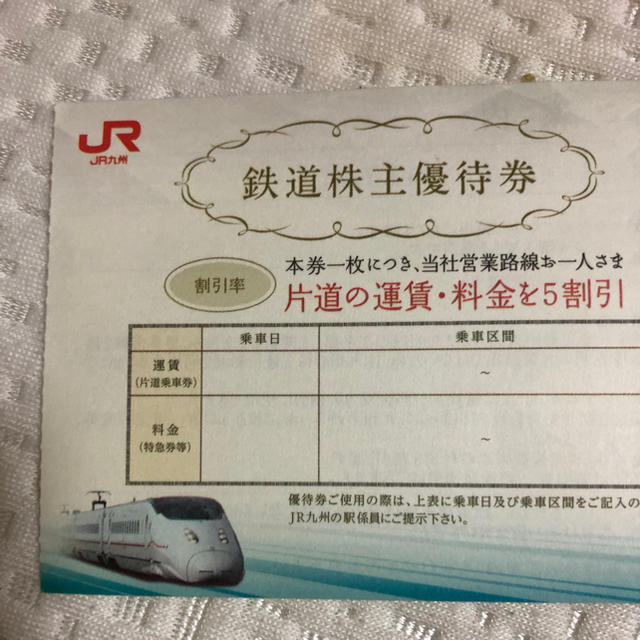 JR(ジェイアール)のJR九州株主優待券　10枚 チケットの優待券/割引券(その他)の商品写真