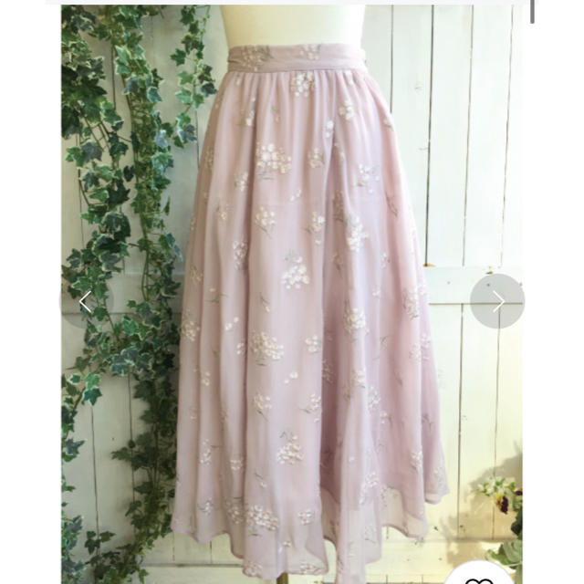 Noela(ノエラ)のノエラ♡小花ブーケ刺繍ロングスカート♡ピンク×花柄 レディースのスカート(ロングスカート)の商品写真