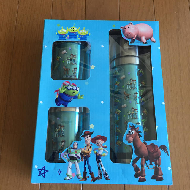 Disney(ディズニー)の新品 トイストーリー 水筒＆コップの3点セット キッズ/ベビー/マタニティの授乳/お食事用品(水筒)の商品写真