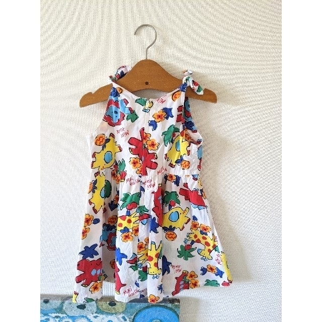 mikihouse(ミキハウス)のミキハウス　レトロワンピース110 キッズ/ベビー/マタニティのキッズ服女の子用(90cm~)(ワンピース)の商品写真