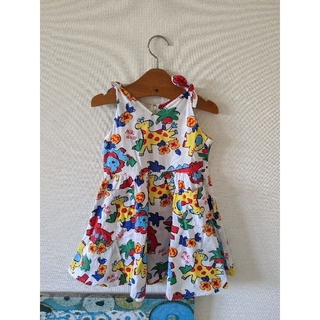 mikihouse(ミキハウス)のミキハウス　レトロワンピース110 キッズ/ベビー/マタニティのキッズ服女の子用(90cm~)(ワンピース)の商品写真