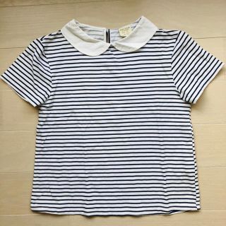 ザラキッズ(ZARA KIDS)のZARA キッズ　子供服　Tシャツ　半袖　襟付き　ボーダー　女の子 140cm(Tシャツ/カットソー)