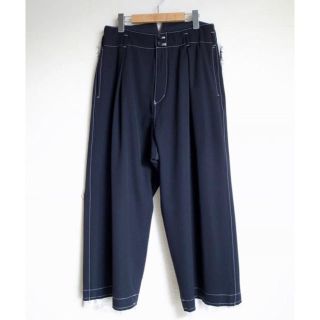 19SS sulvam ハイウエストカットオフパンツ(スラックス)