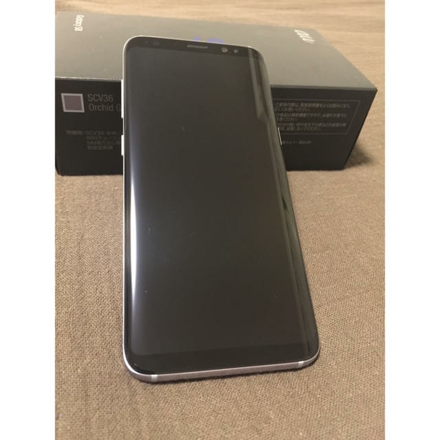 即発送可 Galaxy S8 Orchid Gray SCV36 SIMフリースマートフォン/携帯電話