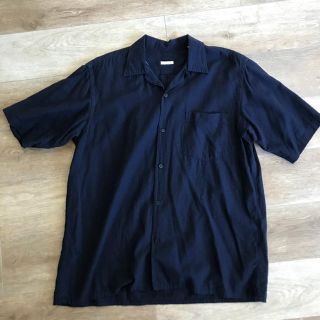 コモリ(COMOLI)のcomoli ベタシャン オープンカラーシャツ NAVY(シャツ)