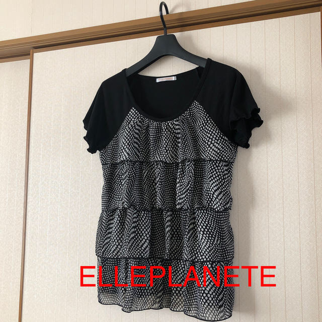 ELLE PLANETE(エルプラネット)の美品❤️ELLEPLANETE 水玉Tシャツ レディースのトップス(Tシャツ(半袖/袖なし))の商品写真