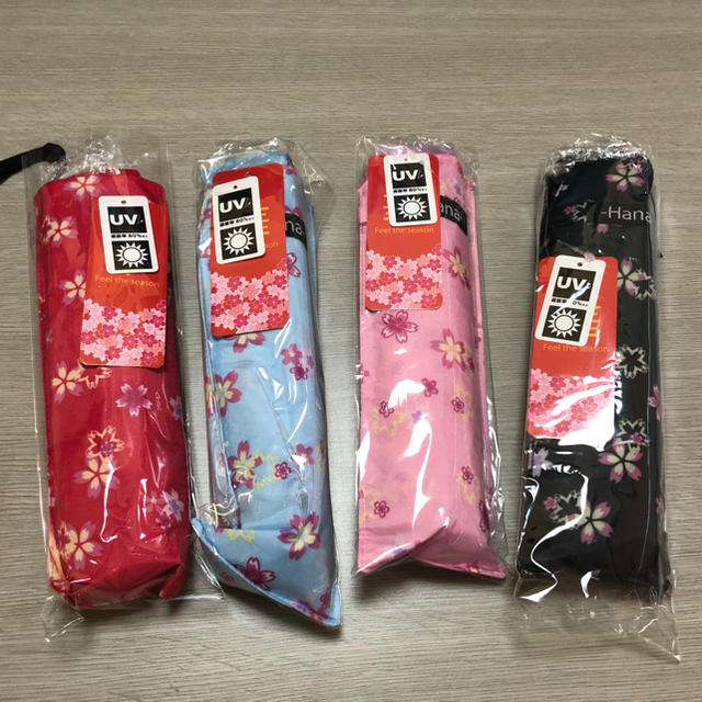 SAKURA折りたたみ晴雨兼用 レディースのファッション小物(傘)の商品写真