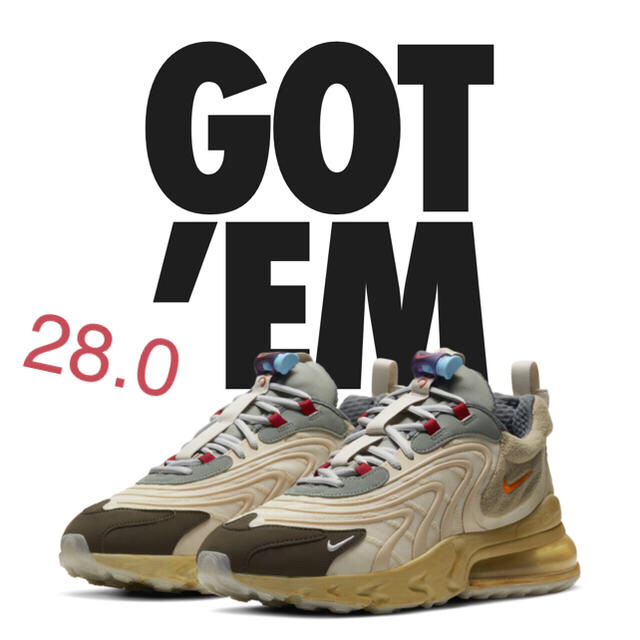 NIKE AIR MAX 270 REACT TRAVIS SCOTT靴/シューズ