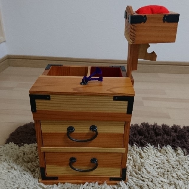 ペンペン様専用  木製 アンティーク 裁縫箱