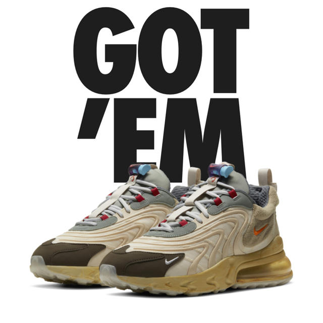 メンズNIKE AIR MAX 270 REACT TRAVIS SCOTT