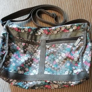 レスポートサック(LeSportsac)のレスポートサック　花柄　グレー(ショルダーバッグ)