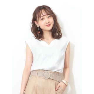 ジャスグリッティー(JUSGLITTY)の新品♡ジャスグリッティーのフェイクリネンブラウス(シャツ/ブラウス(半袖/袖なし))