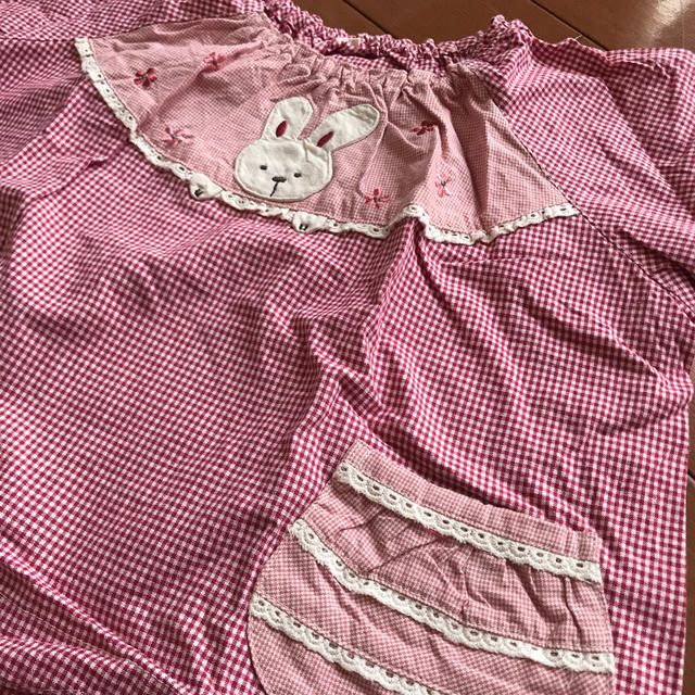 Pigeon(ピジョン)の女の子90かっぽう着 キッズ/ベビー/マタニティのキッズ服女の子用(90cm~)(Tシャツ/カットソー)の商品写真