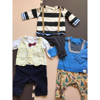 ブランシェス(Branshes)のロンパース  70サイズ　3枚セット　まとめ売り　ブランシェス　男の子(ロンパース)