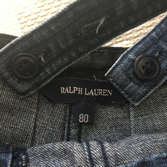 POLO RALPH LAUREN(ポロラルフローレン)の値下げ中！ポロラルフローレン　ジャンパースカート　デニム　80 キッズ/ベビー/マタニティのベビー服(~85cm)(ワンピース)の商品写真
