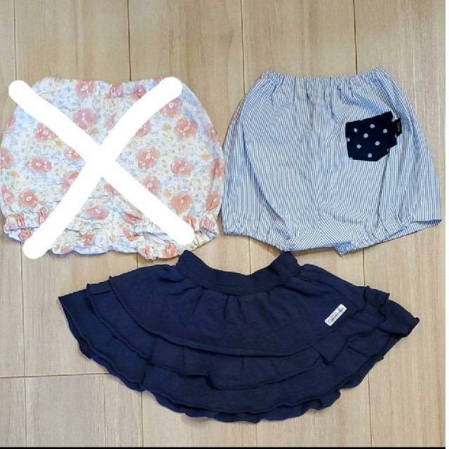 Combi mini(コンビミニ)のショートパンツ、チュール2枚セット 80㎝ キッズ/ベビー/マタニティのベビー服(~85cm)(パンツ)の商品写真