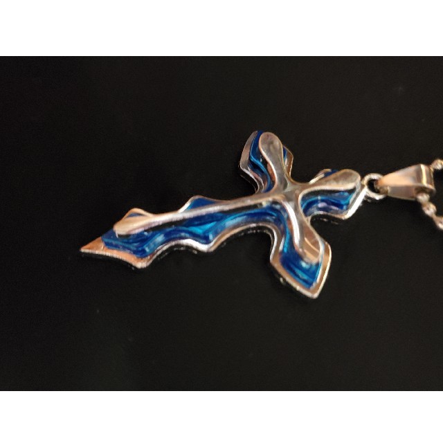 新生活Blue combination Cross pendant necklace