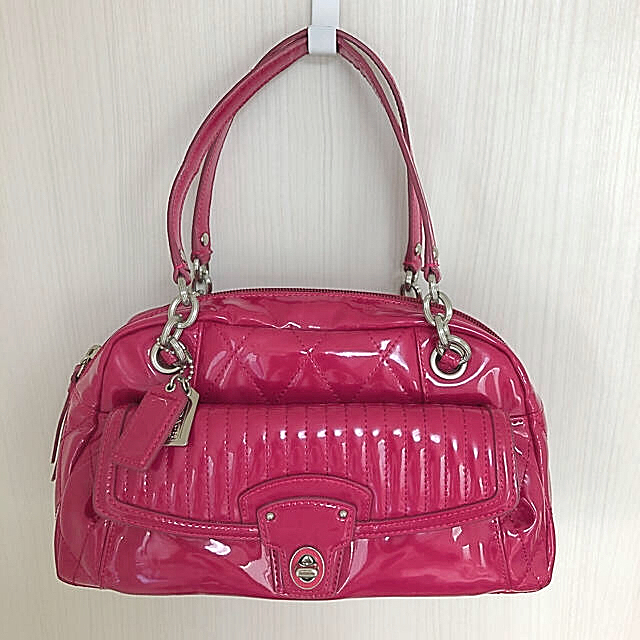 COACH(コーチ)の再値下げしました❣️ コーチ　ハンドバッグ　ピンク レディースのバッグ(ハンドバッグ)の商品写真