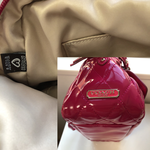 COACH(コーチ)の再値下げしました❣️ コーチ　ハンドバッグ　ピンク レディースのバッグ(ハンドバッグ)の商品写真