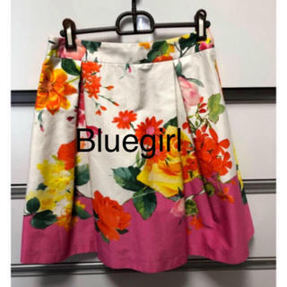 ブルーガール(Blugirl)のBluegirl フラワースカート イタリア40サイズ(ひざ丈スカート)