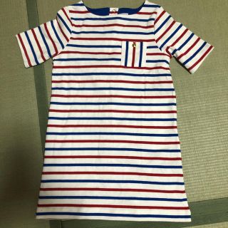 プチバトー(PETIT BATEAU)のプチバトー  ボーダーワンピース6Y116センチ(ワンピース)