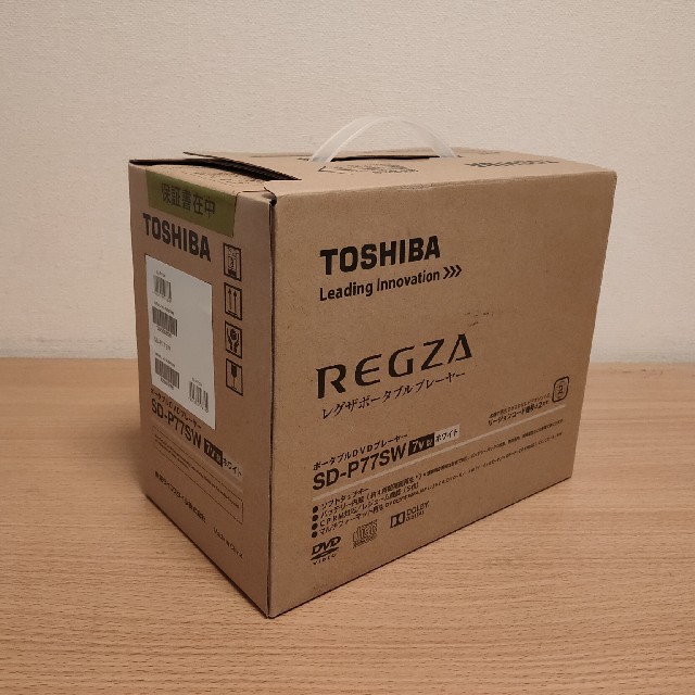 TOSHIBA 7V型REGZAポータブルDVDプレーヤー SD-P77SW