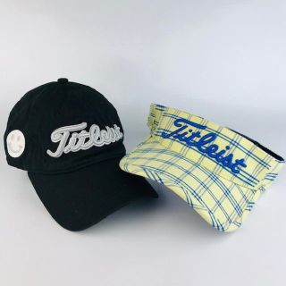 タイトリスト(Titleist)の新品未使用タイトリス★レディースチェック柄サンバイザー&ロゴ刺繍キャップセット(その他)