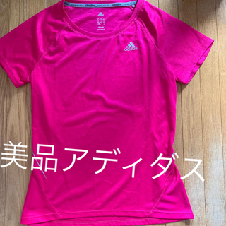 アディダス(adidas)の※（ 美品 ）アディダス レディース Tシャツ ピンク色  Mサイズ(Tシャツ(半袖/袖なし))