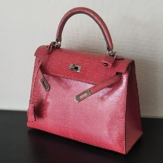 エルメス(Hermes)のＧＷ特別価格♪【HERMES】ケリー25   レア♥️ピンクリザード(ハンドバッグ)