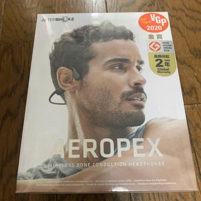 新品未開封 AFTERSHOKZ AEROPEX 骨伝導ワイヤレスヘッドフォン約２時間重量